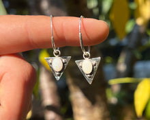 Load image into Gallery viewer, Opal Pyramid Hoops
