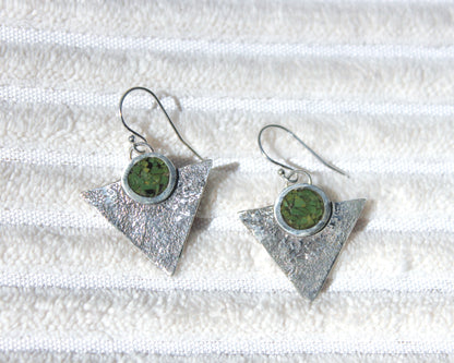 Triangle Inlay Earrings