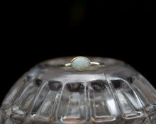 Load image into Gallery viewer, 9ct Gold and Silver Opal Stacking Ring {sz.7.25}
